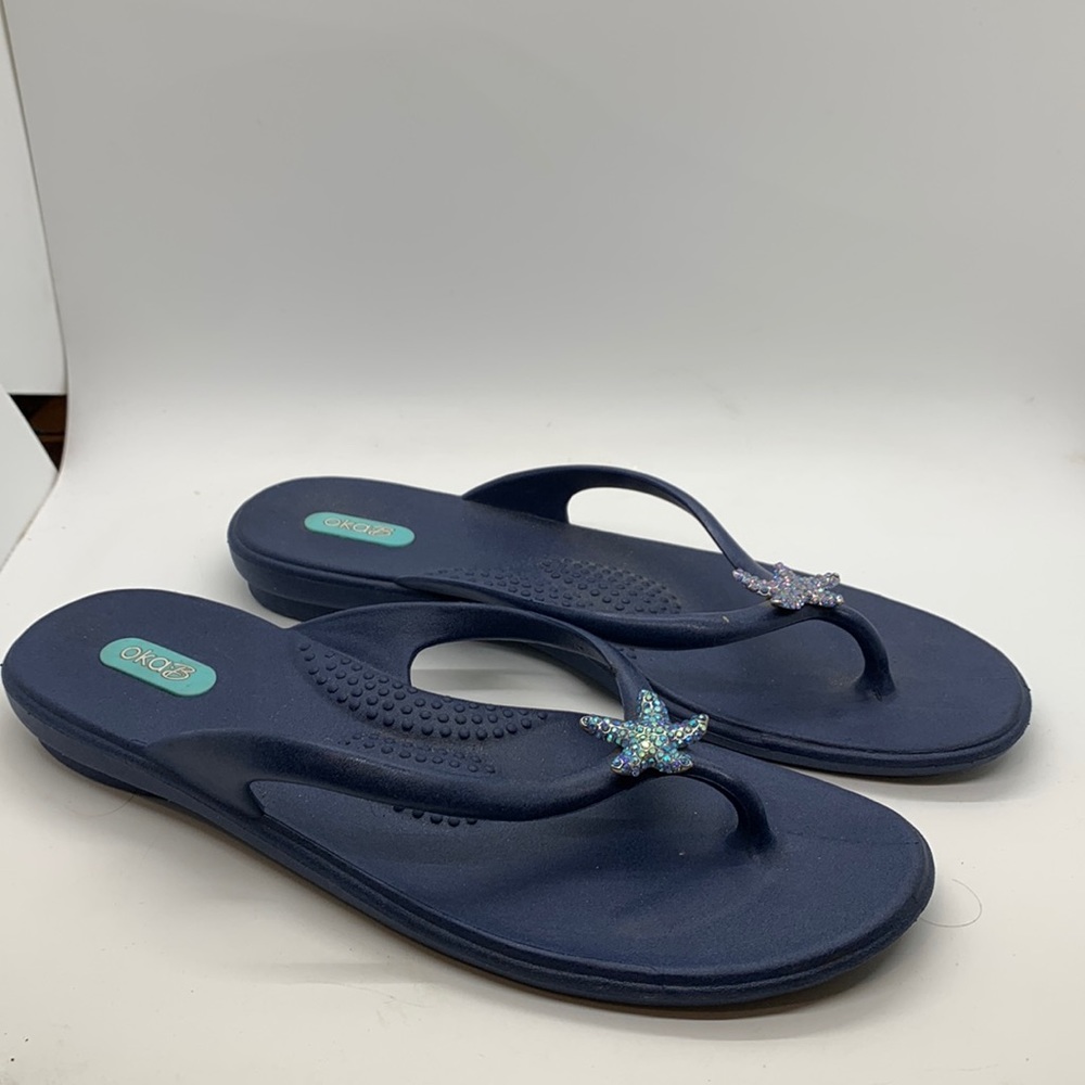 Women’s Oka B Used Flipflops W/ Starfish jewel